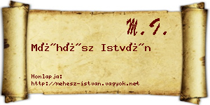 Méhész István névjegykártya